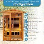 Xmatch 2-Person Far Infrared Outdoor Sauna