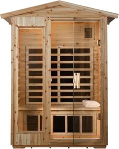 2-Person Outdoor Infrared Sauna with Bluetooth Speakers