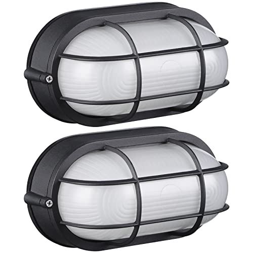 Nautical Oval Outdoor Wall Light Fixture - 2 Pack