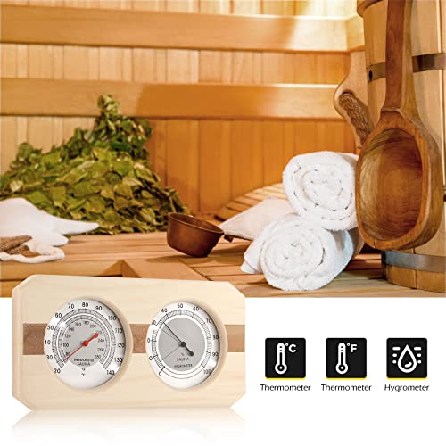 Dyna-Living 2-in-1 Sauna Thermometer and Hygrometer