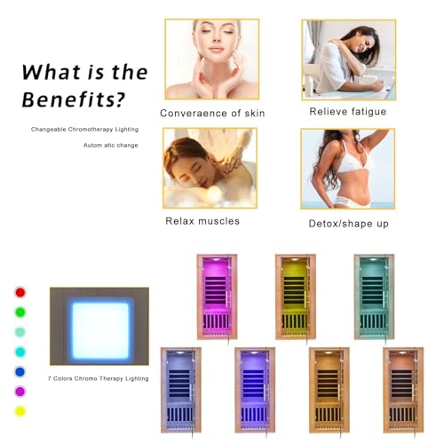 1-Person Low EMF Infrared Sauna with Bluetooth Speakers