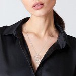 Sterling Silver Initial N Necklace for Women