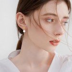 14K Gold Pearl Phoenix Dangle Earrings for Women