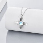 Zia Sun Symbol 925 Silver Moonstone Jewelry