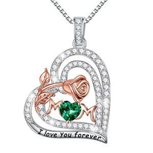 May Birthstone Necklace - Perfect Gift for Mom