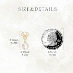 14K Gold Pearl Phoenix Dangle Earrings for Women