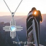 Zia Sun Symbol 925 Silver Moonstone Jewelry
