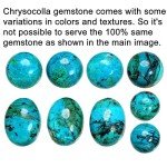 Vintage 925 Silver Ring with Blue Chrysocolla Stone