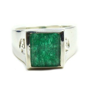 Emerald Solitaire Ring Set for Women and Teens