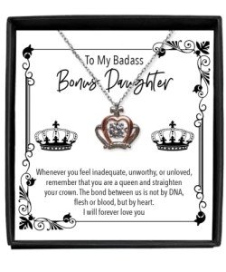 Stepdaughter Necklace from Stepmom - Crown Pendant