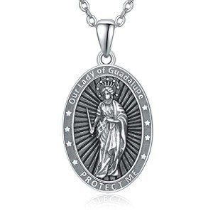 Our Lady of Guadal Necklace in Sterling Silver