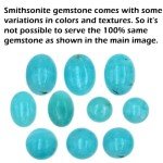 Sky Blue Smithsonite Silver Ring for Women