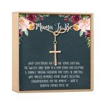 Dear Ava Rose Gold Infinity Cross Necklace for Her