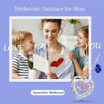 Heart Necklace with Sapphire - Perfect Mom Gift