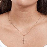 Dear Ava Rose Gold Infinity Cross Necklace for Her
