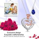 Heart Necklace with Sapphire - Perfect Mom Gift