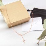 Dear Ava Rose Gold Infinity Cross Necklace for Her