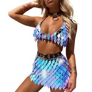 Chic Sequin Body Chain Set for Summer Fun
