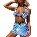 Chic Sequin Body Chain Set for Summer Fun