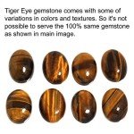 Brown Tiger Eye 925 Silver Ring for Women