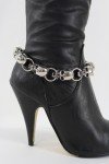Silver Skull Boot Bracelet for Women – Biker Chic