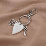 Stainless Steel Heart Tassel Charm Jewelry for Her