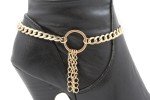 Gold Metal Chain Boot Bracelet Anklet Charm