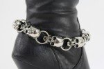 Silver Skull Boot Bracelet for Women – Biker Chic