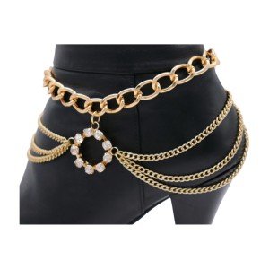 Gold Metal Boot Chain Bracelet with Shoe Charm