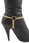 Gold Metal Chain Boot Bracelet Anklet Charm