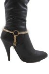 Gold Metal Chain Boot Bracelet Anklet Charm
