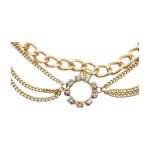 Gold Metal Boot Chain Bracelet with Shoe Charm