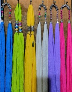 6-Piece Classic Style Fringed Scarves for Women