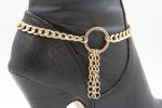 Gold Metal Chain Boot Bracelet Anklet Charm