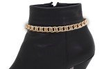 Gold Metal Boot Chain Bracelet for Women