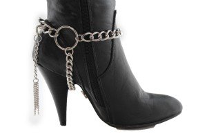 Silver Metal Chain Boot Bracelet for Women