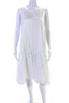 Adeam Women's Eyelet Tiered Oceanic Dress - White