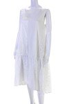 Adeam Women's Eyelet Tiered Oceanic Dress - White