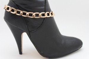 Gold Metal Chain Boot Bracelet & Anklet Charm