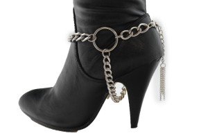 Silver Metal Chain Boot Bracelet for Women