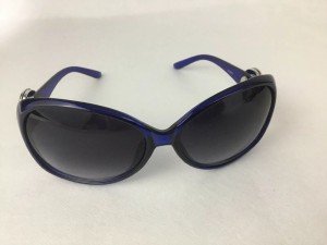 Navy Framed Dark Lens Sunglasses with Soccer Ball Charm