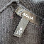 Aqua Black Sleeveless Halter Neck Sweater Dress