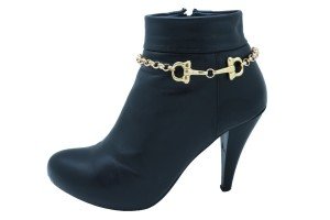 Gold Metal Chain Boot Bracelet Anklet Jewelry