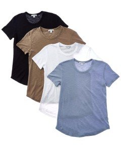 James Perse Women's Set of 4 Sheer T-Shirts
