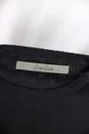 Black Scalloped Edge Cap Sleeve T-Shirt - Small
