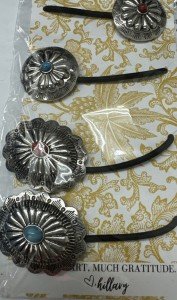 Southwest Silver Turquoise Hair Ties for Women
