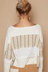 Cream Embroidered Hearts Women's Henley Top
