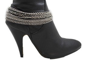 Silver Metal Chain Boot Bracelet & Anklet