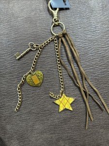 Swarovski Crystal Star Heart Moose Keychain