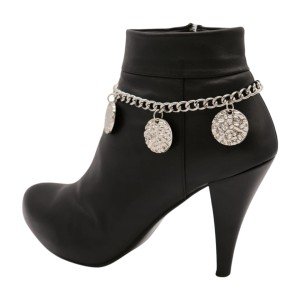 Silver Boot Chain Bracelet and Anklet for Women
